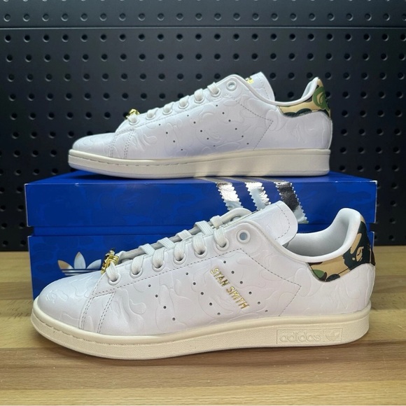 Adidas BAPE x Stan Smith 30th Anniversary ABC Camo Men's Shoes IG1115 Size 8.5 - Picture 1 of 13